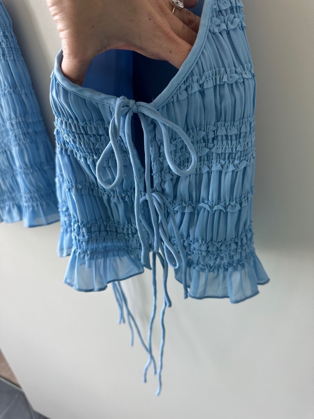 Abercrombie & Fitch Light Blue Smocked Tank & Skirt Set - Picture 7 of 7